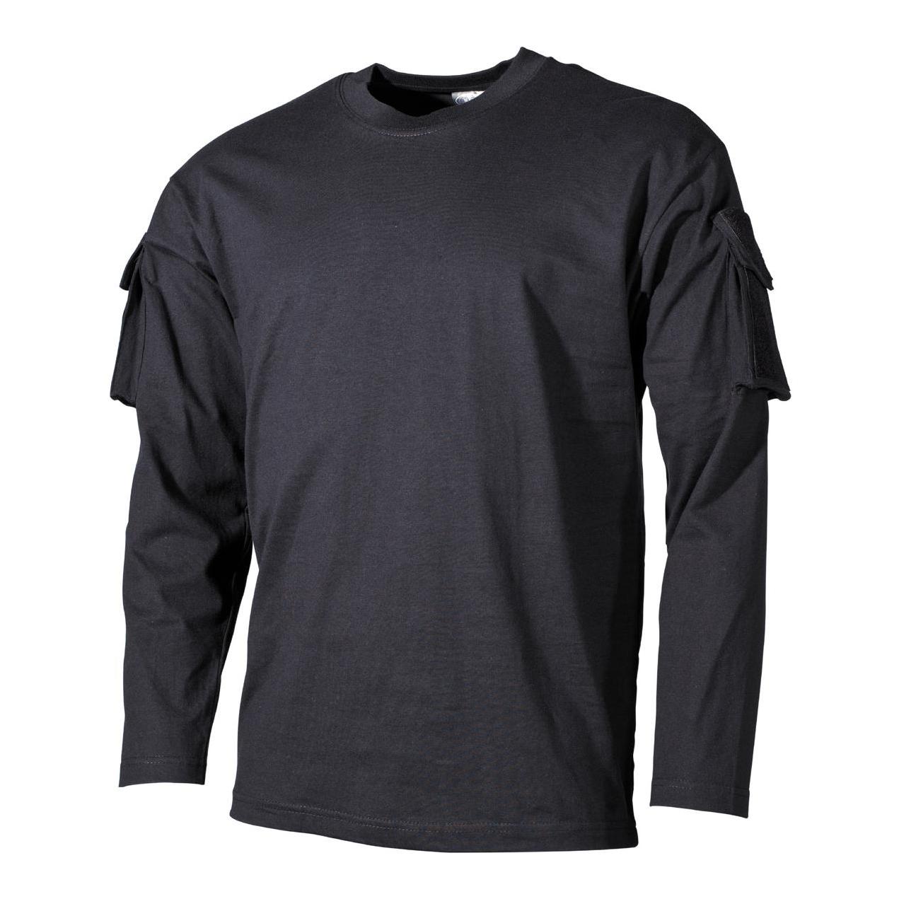 Image of MFH US Langarm Shirt mit 2 Ärmeltaschen - schwarz bei Hauptner.ch