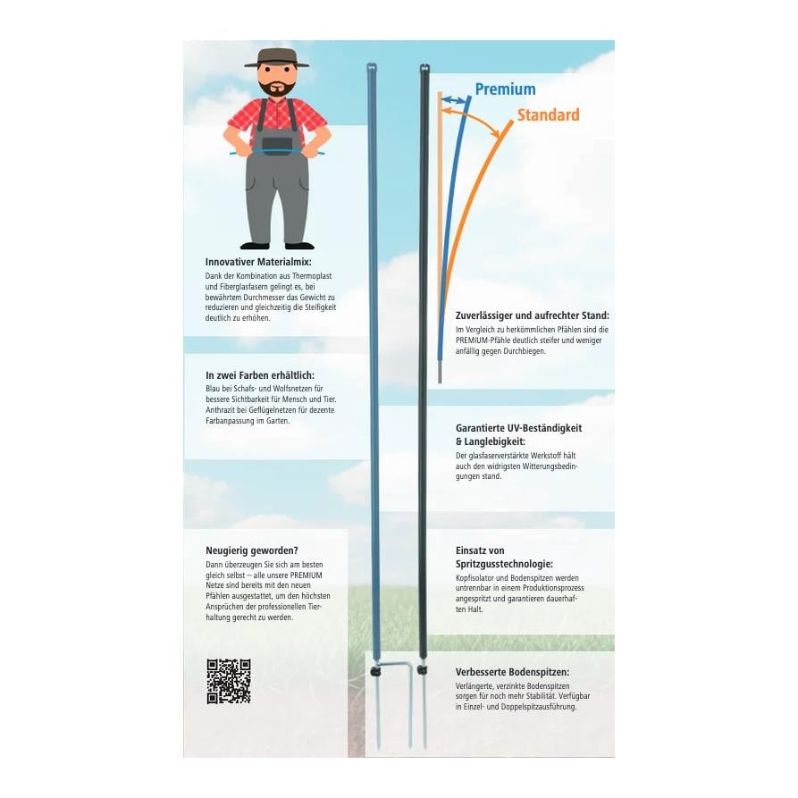 AKO Ersatzpfahl Weidenetz Premium - Einzelspitz