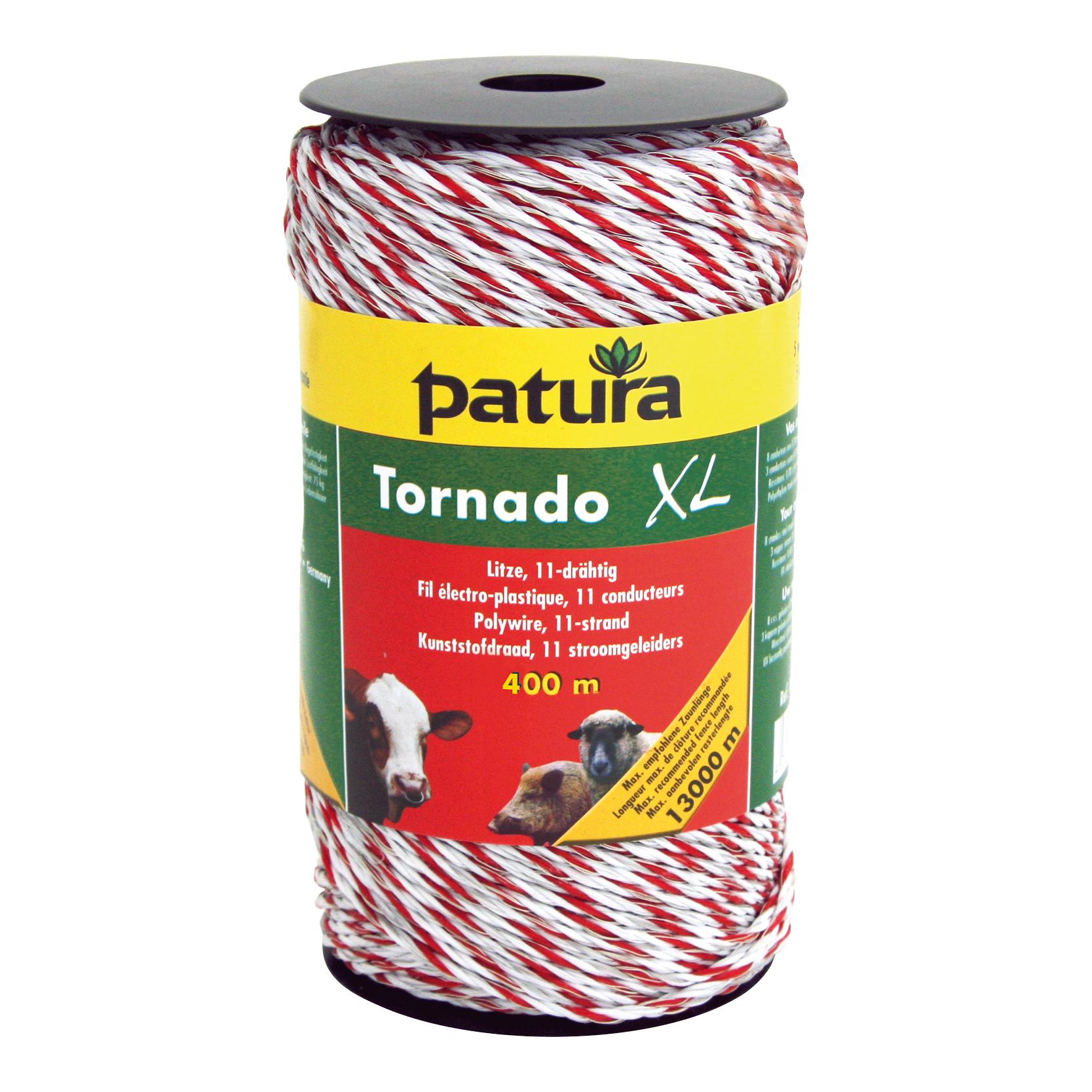 Image of Patura Weidezaunlitze Tornado XL - Weiss/Rot - bei Hauptner.ch