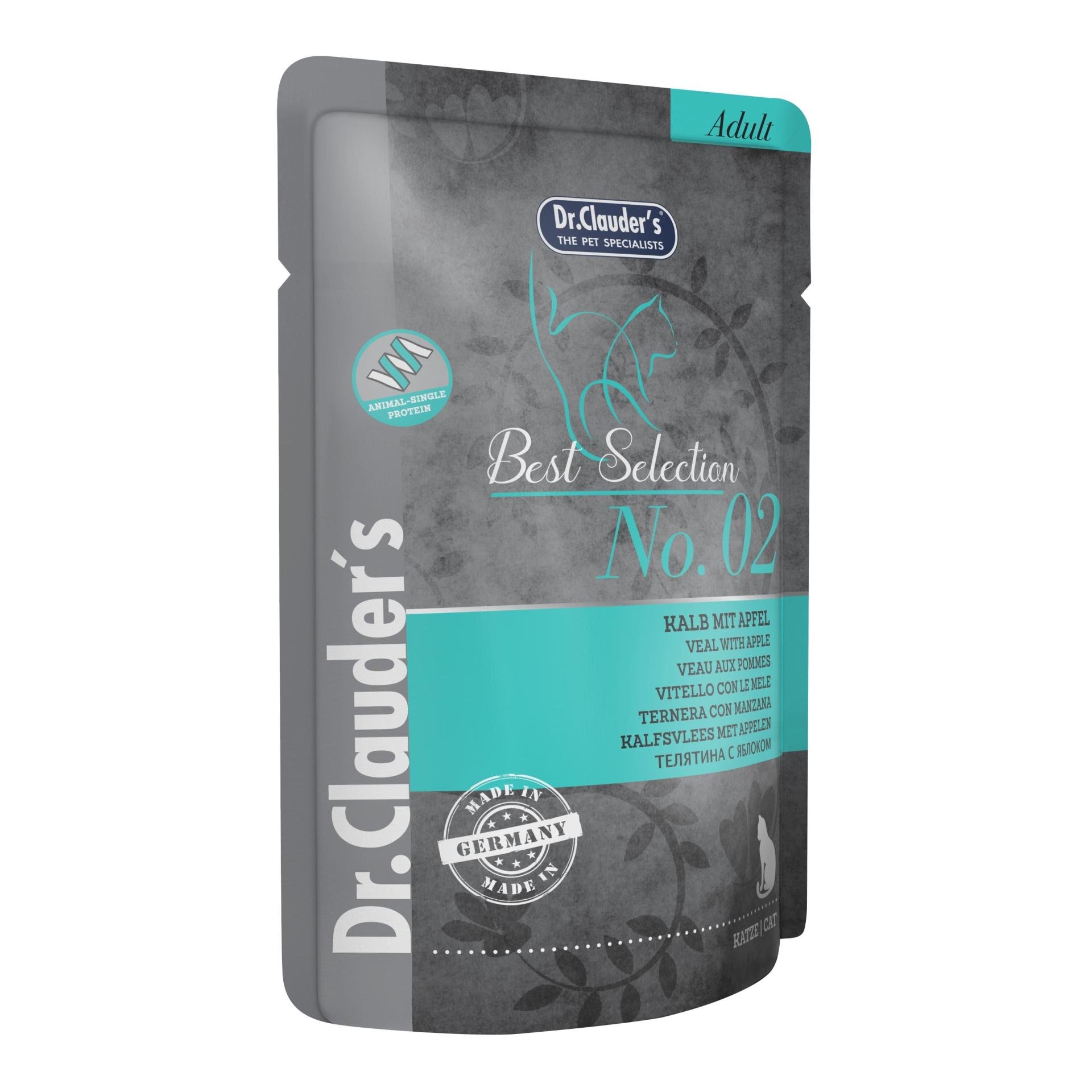Image of Dr.Clauder's Best Selection No2 Kalb & Apfel 85g Beutel - Grau - bei Hauptner.ch