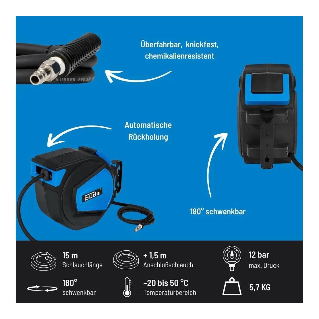 Güde Automatikschlauchtrommel 15 m