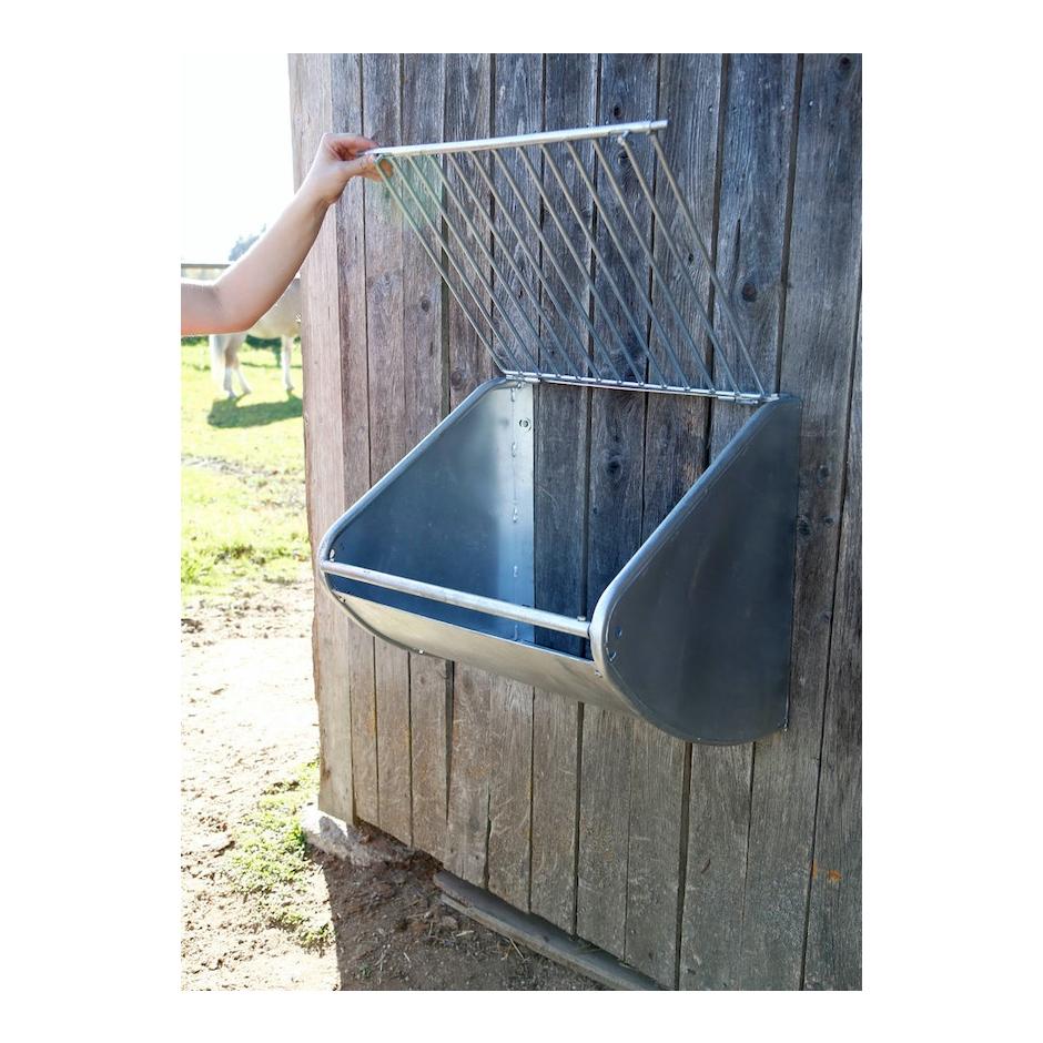 Heuraufe mit Futterspargitter für Pferde