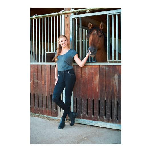 BasicPlus Reithose Vollgrip Damen - schwarz