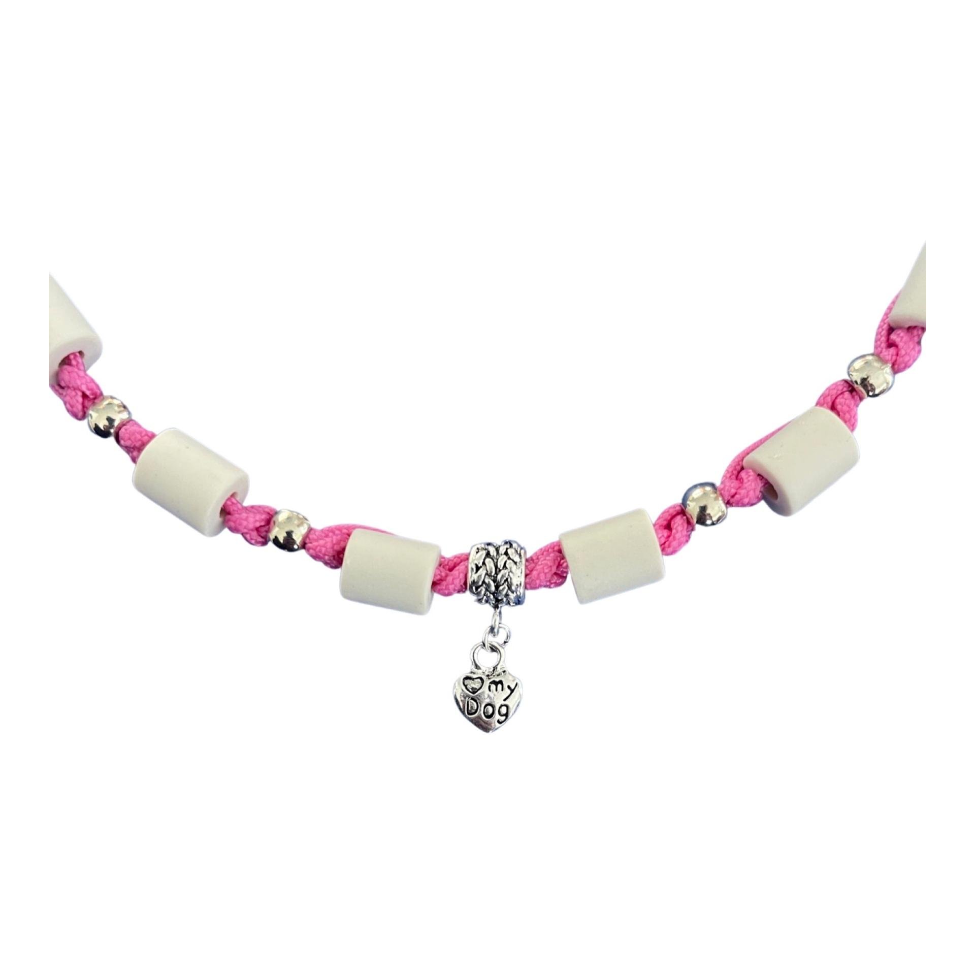 EM-Zeckenhalsband aus Tau mit EM Perlen