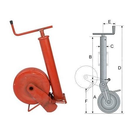 Stützrad - eingedreht 940 mm