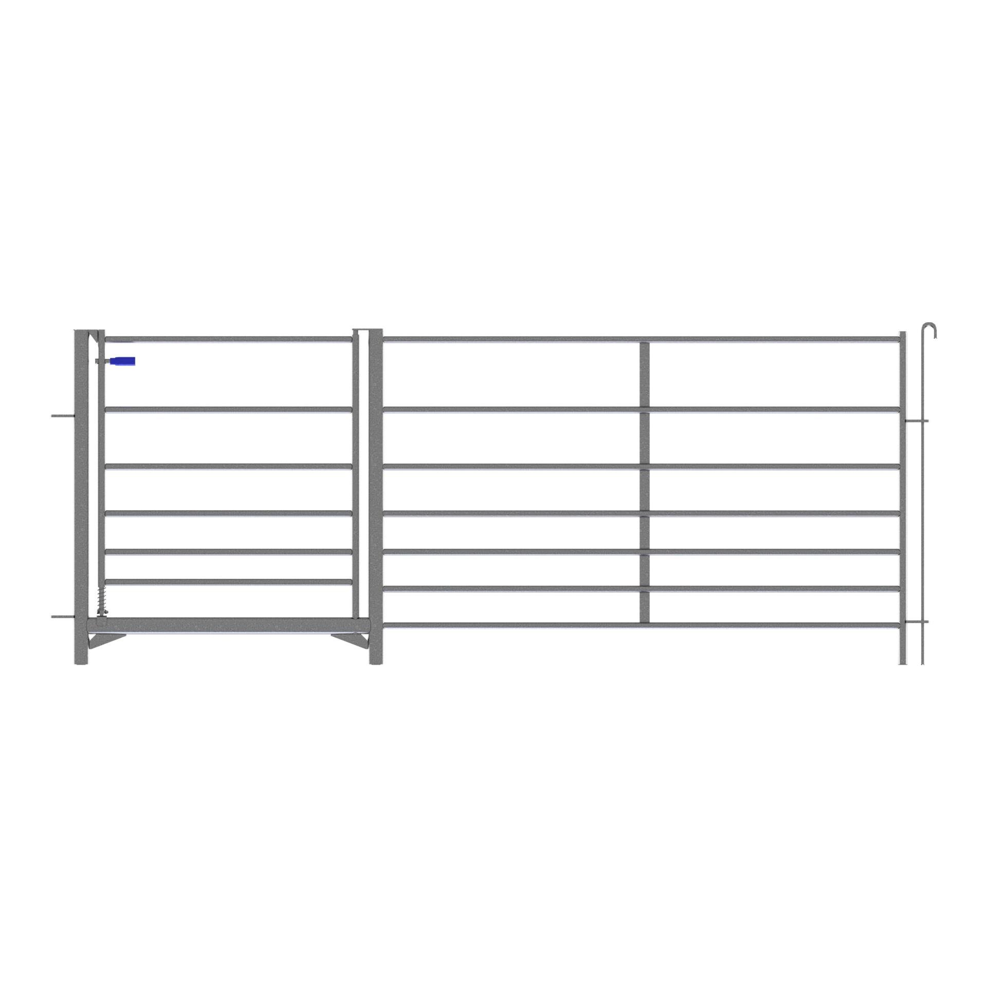 Horde avec barre de liaison et porte