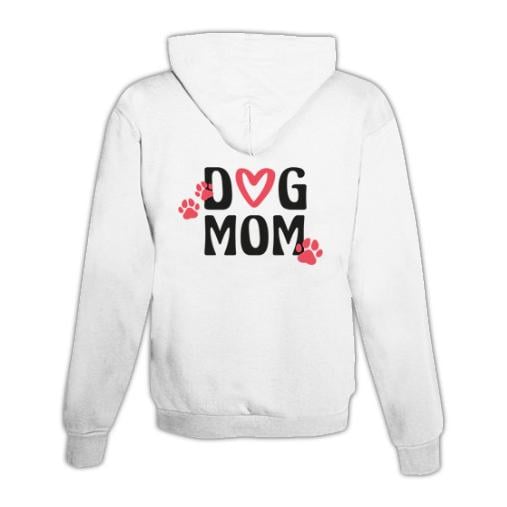 Image of Schwesternuhr Hoodie Dog Mom Unisex - Weiss - bei Hauptner.ch