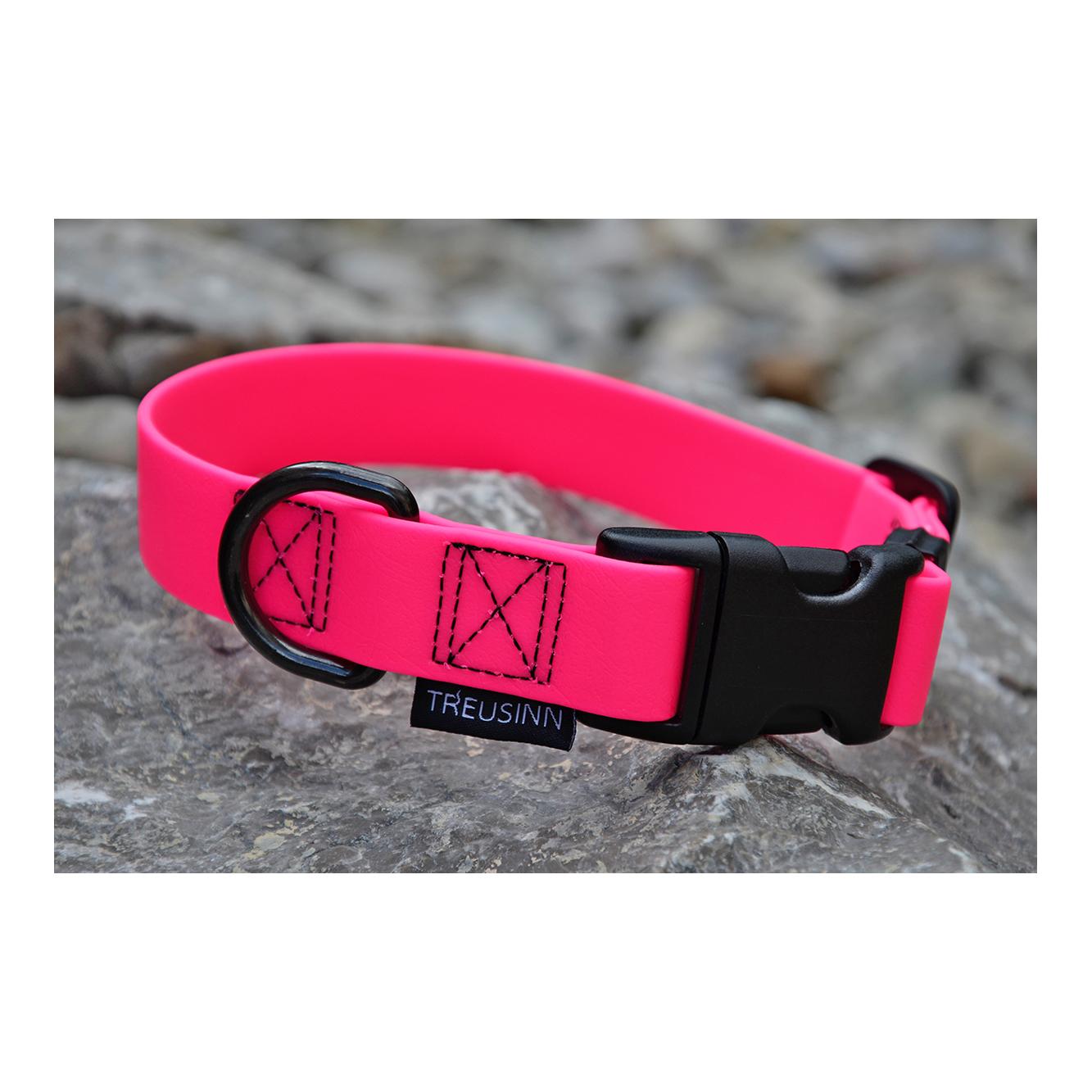 Image of Treusinn. Hundehalsband Biothane STAY - neonpink bei Hauptner.ch