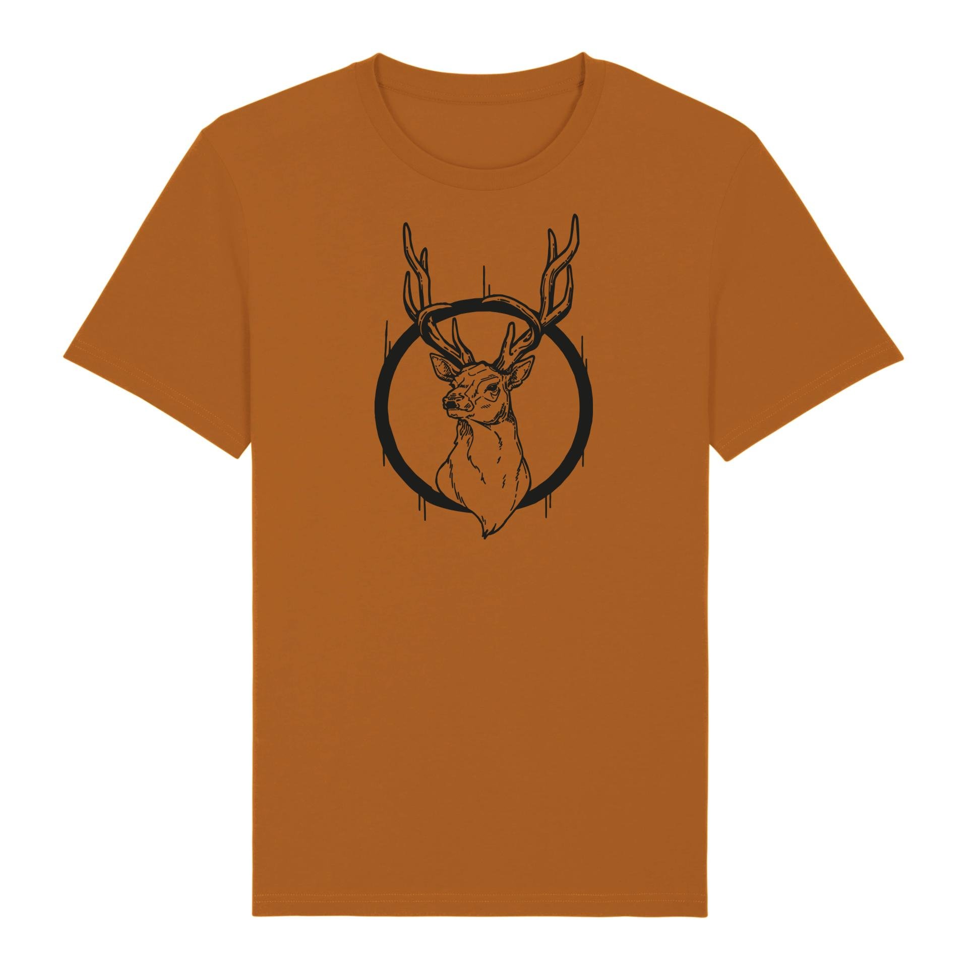 Image of Hauptner Jagd Hirschkopf T-Shirt - orange bei Hauptner.ch