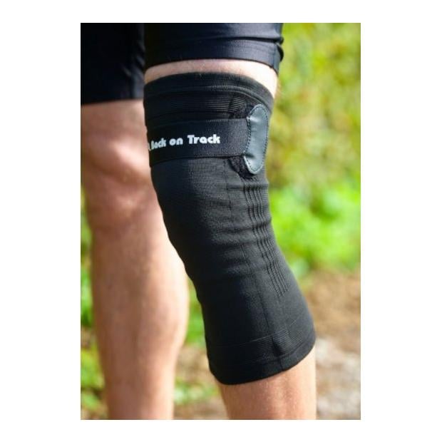 Knieschoner mit Klettverschluss - schwarz