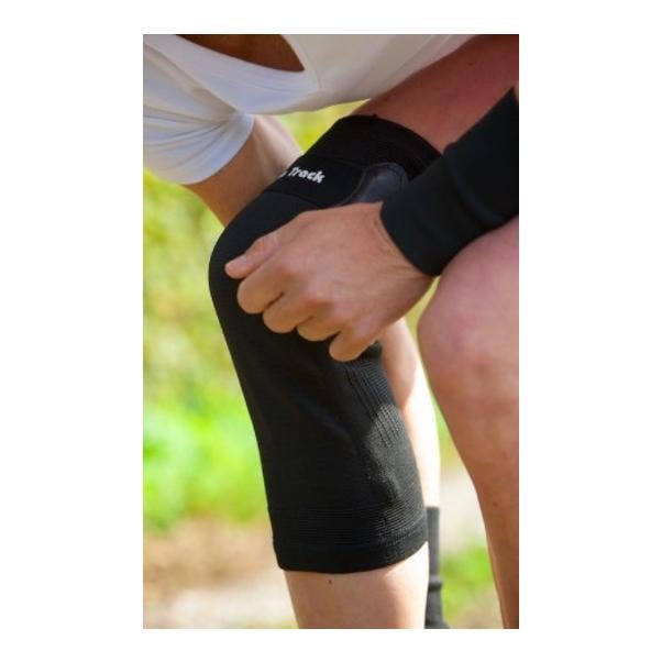 Knieschoner mit Klettverschluss - schwarz