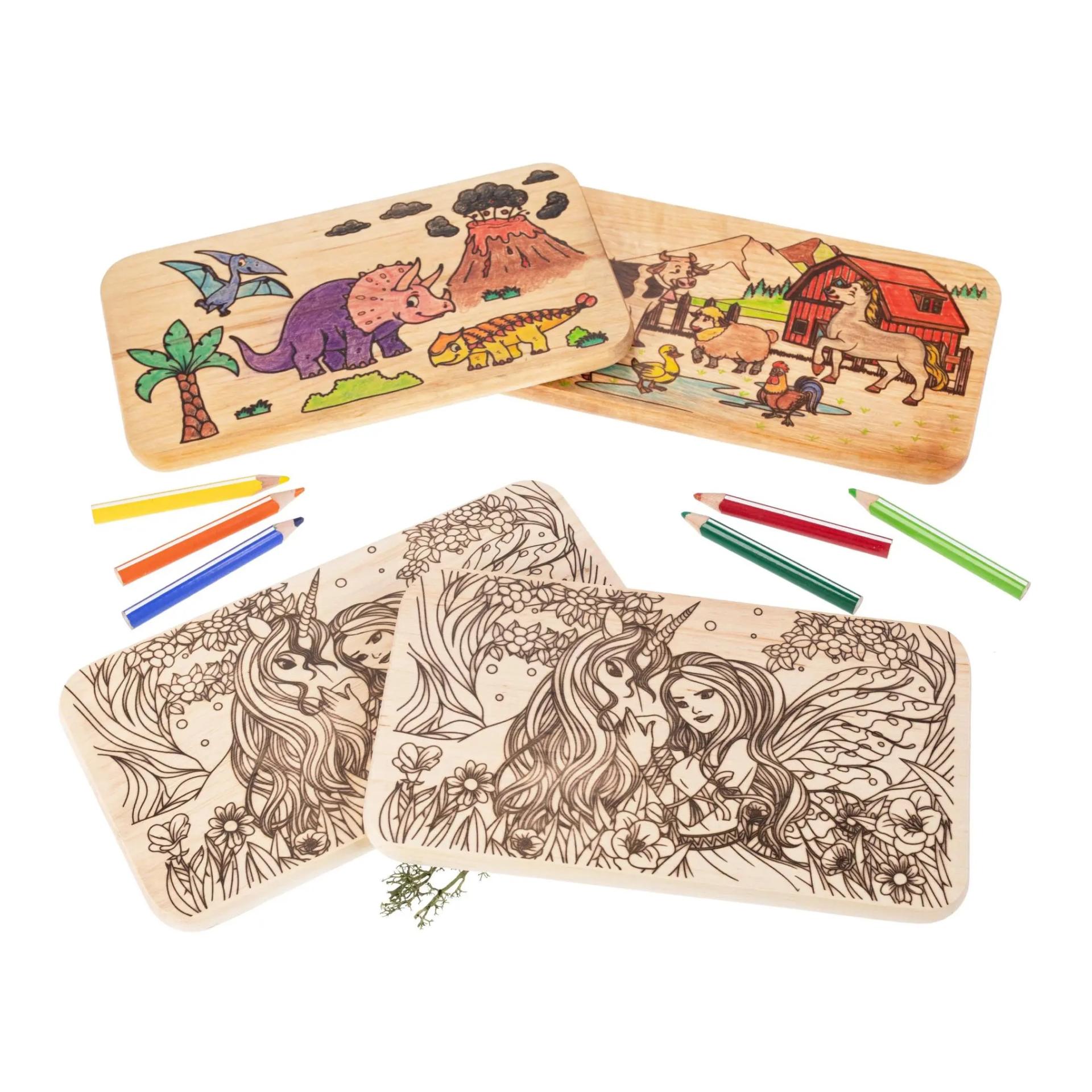 Hauptner Planche de petit-déjeuner pour enfants à colorier 