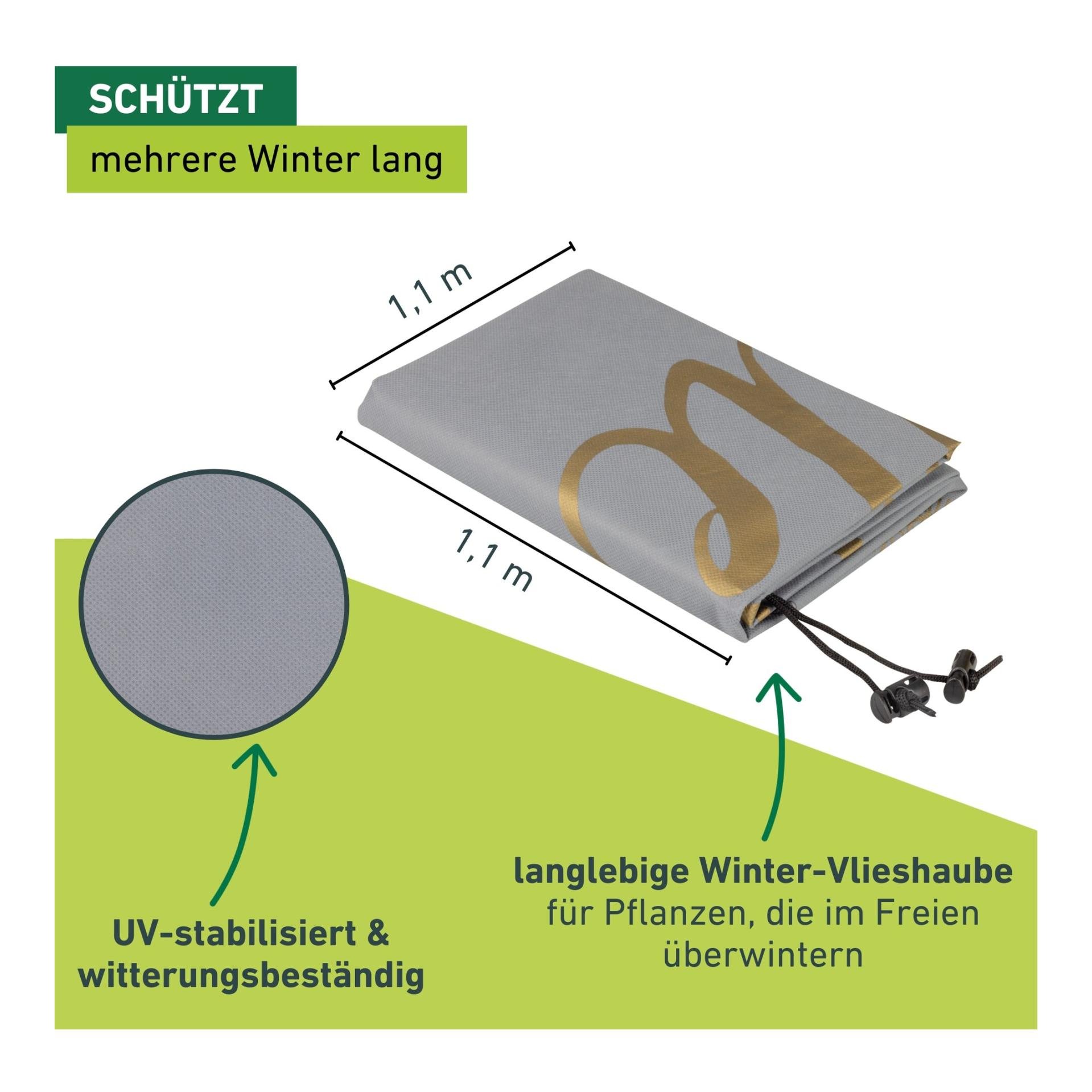 Winter-Deko-Vlieshaube PROTECT Hello Winter