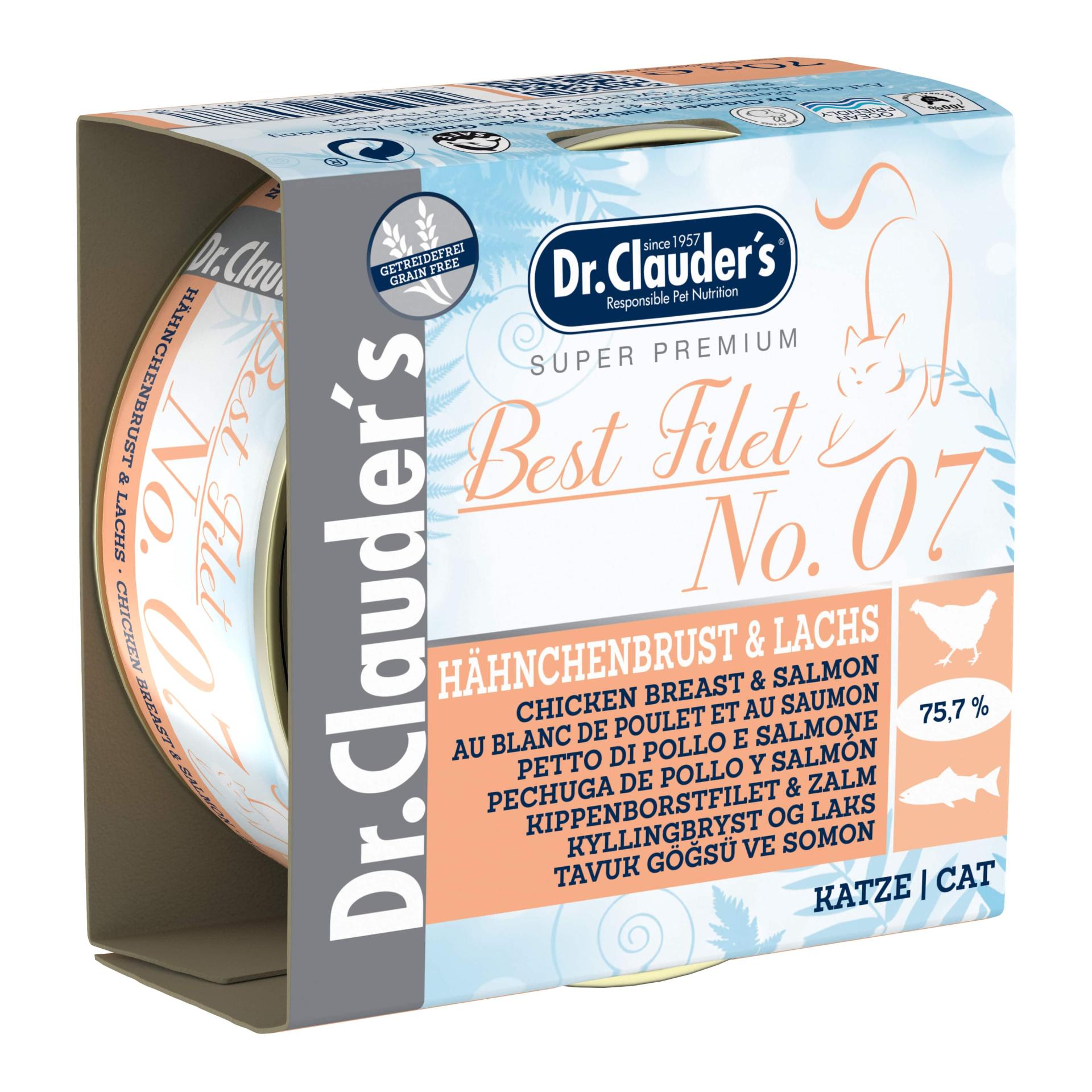 Image of Dr.Clauder's Best Filet No7 Hähnchenbrust & Lachs 70g - Blau - bei Hauptner.ch
