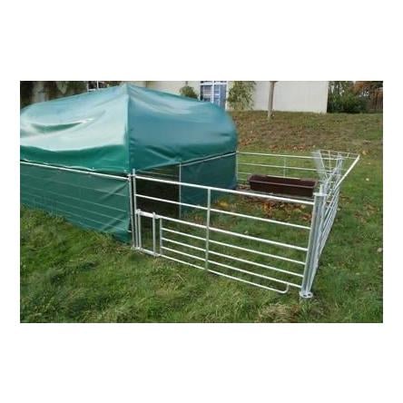 Weideunterstand mit Windschutznetzen und Auslaufset