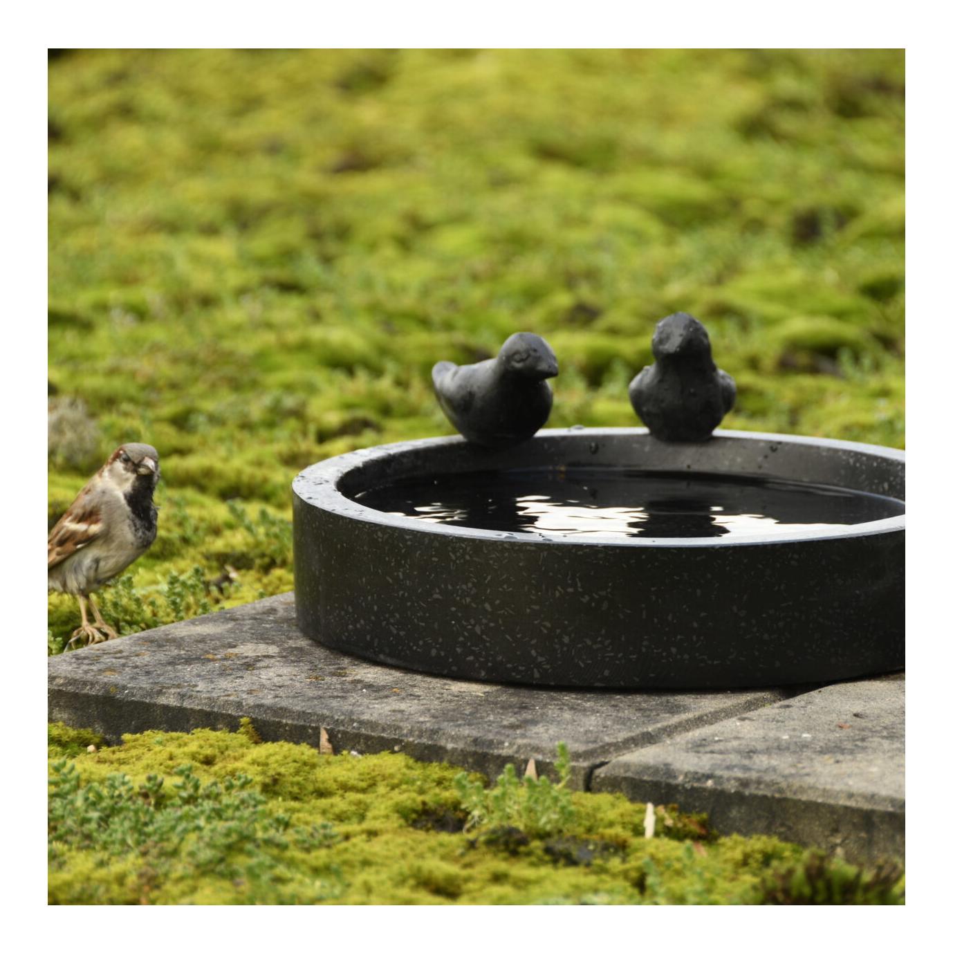 Vogeltränke Terrazzo rund