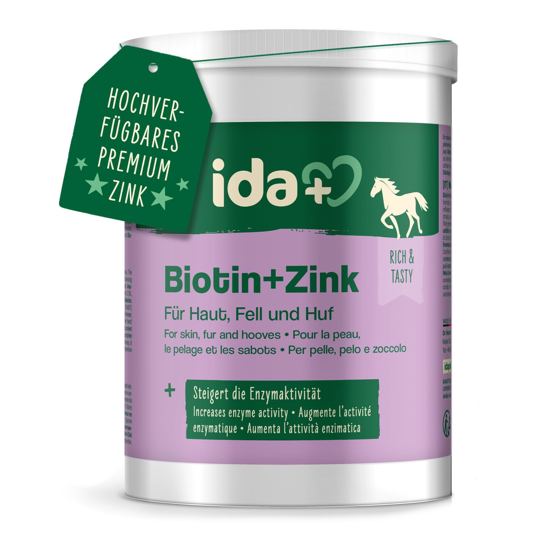 Biotine + zinc pour chevaux - hautement dosé - améliore la qualité et la croissance des sabots 