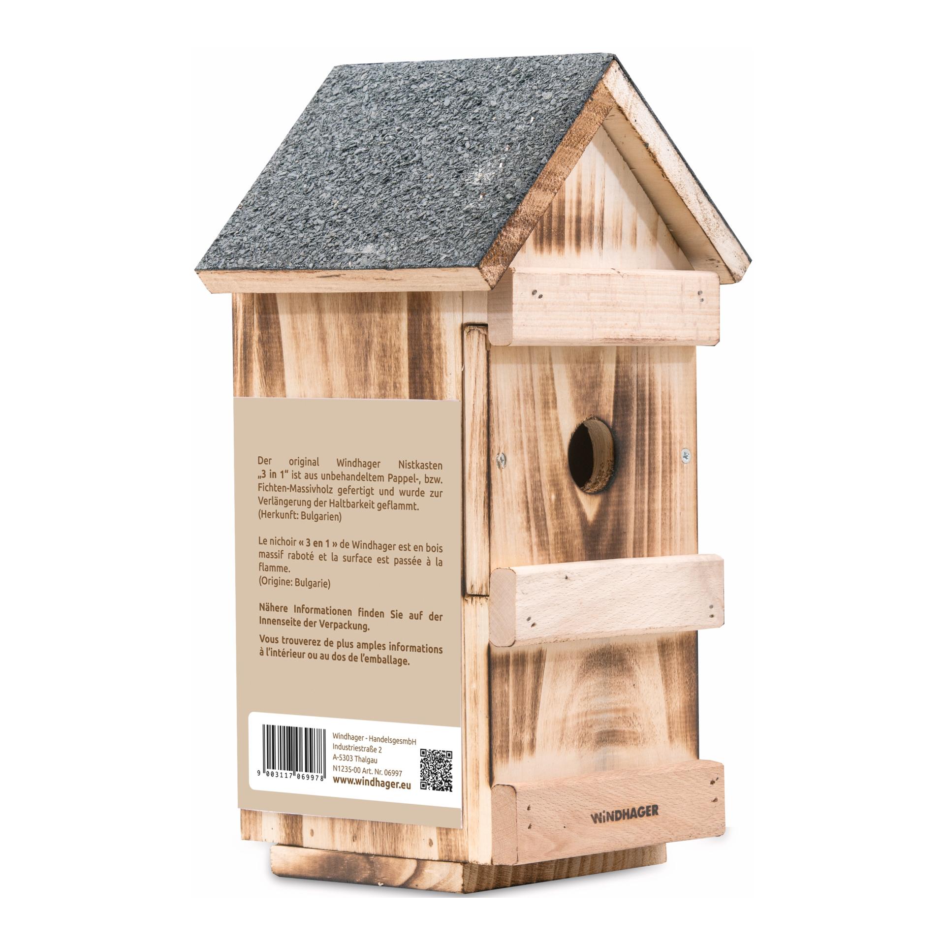 Nistkasten 3 in 1 - natur