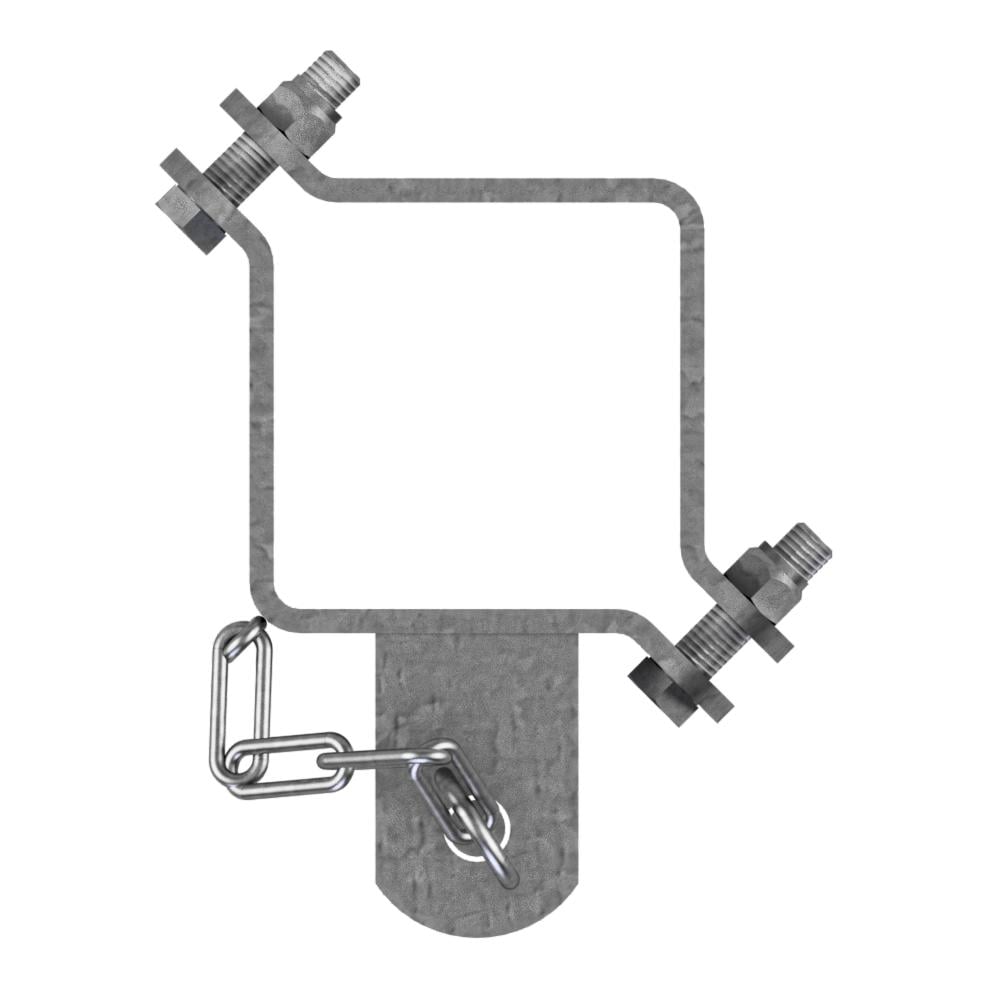 Collier de serrage, simple pour poteaux carrés