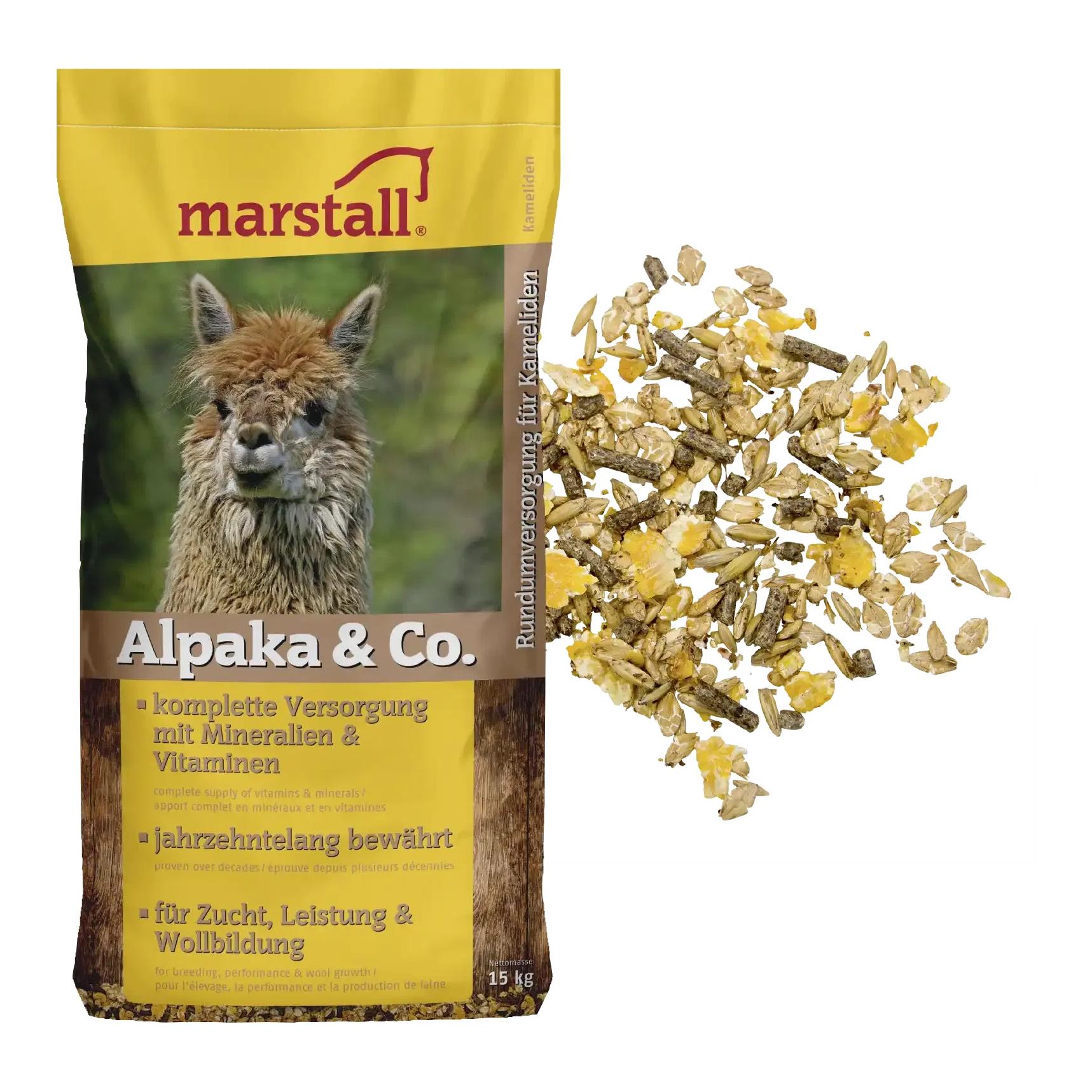 Alpaka & Co- Ergänzungsfuttermittel für Alpakas, Lamas und Kameliden, in wurfeln mit flocken