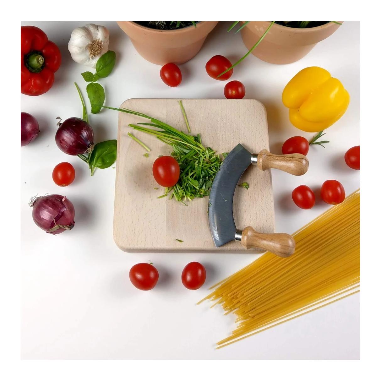 Schneidebrett für Kräuter & Gewürze Buchenholz