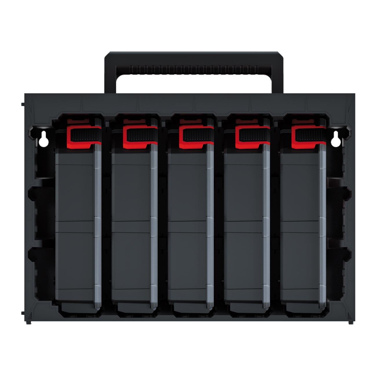 Image of Kistenberg Schrank für Organizer TAGER 3025 - Schwarz-Rot - bei Hauptner.ch