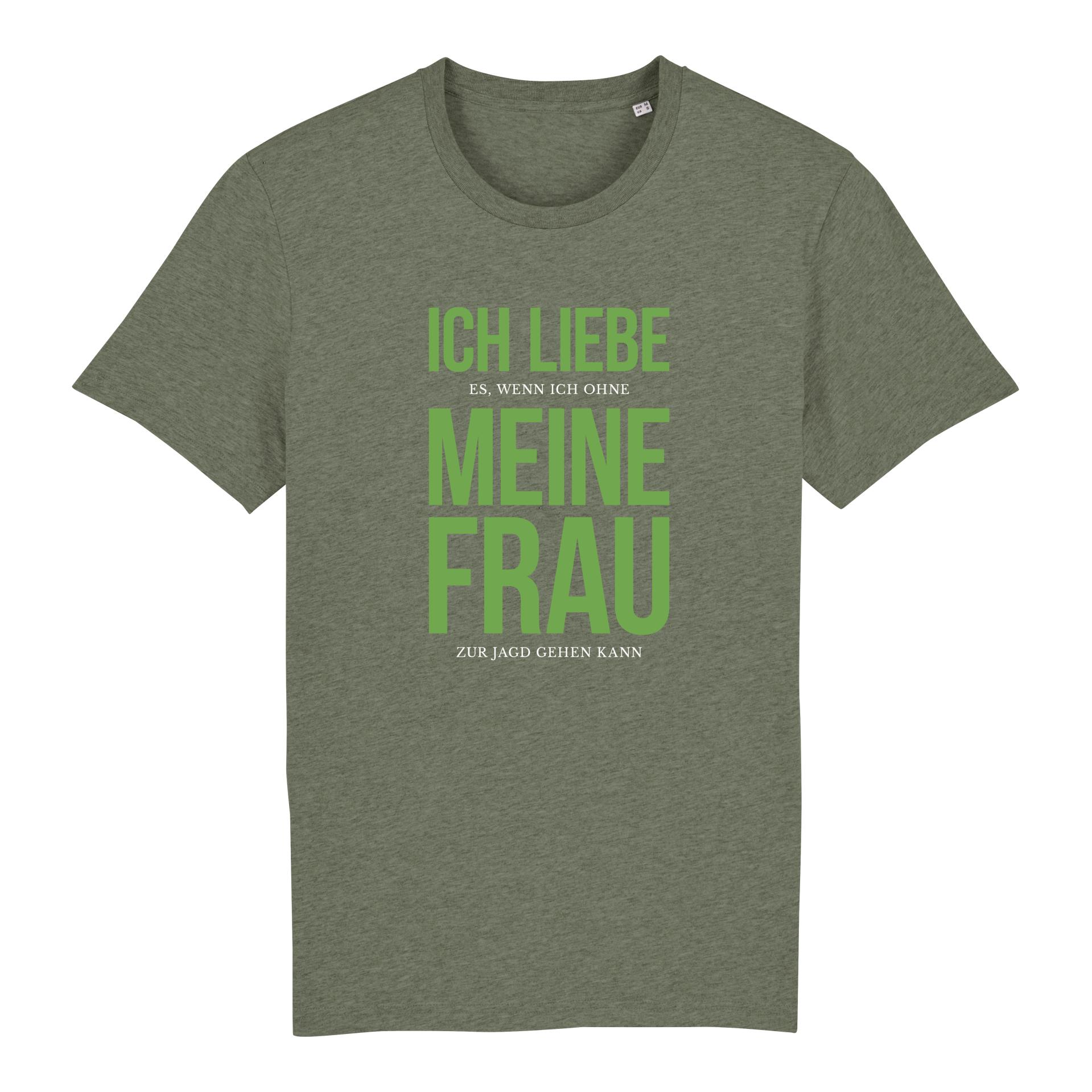 Image of Hauptner Jagd T-Shirt Ich liebe meine Frau - Mid Heather Khaki - bei Hauptner.ch