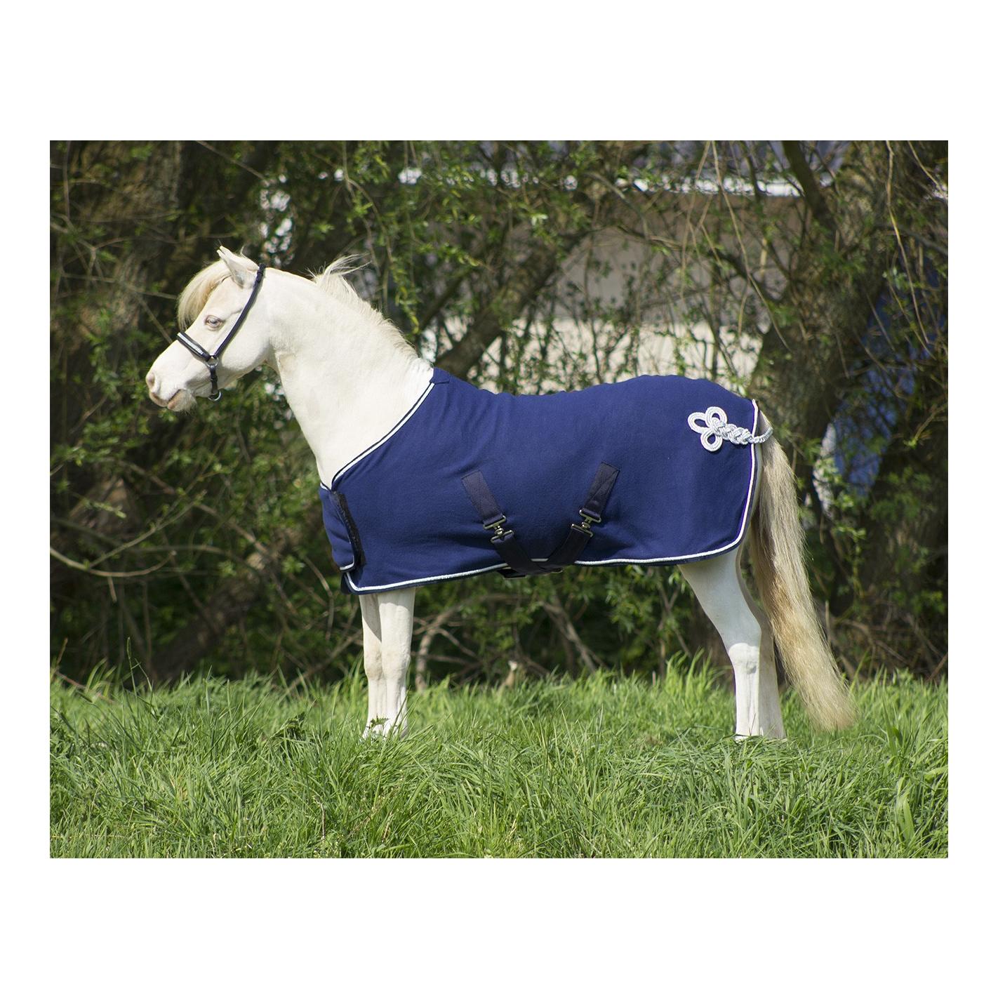 Image of QHP Falabella/ Minihorse Fleecedecke mit Ornament - blau bei Hauptner.ch