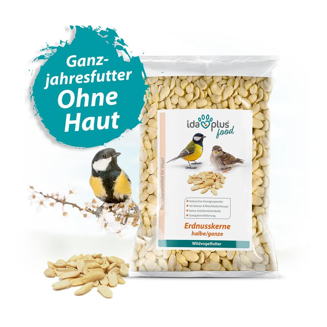 Image of IdaPlus Erdnusskerne – Wildvogelfutter aus halben/ganzen Erdnüssen ohne Haut bei Hauptner.ch