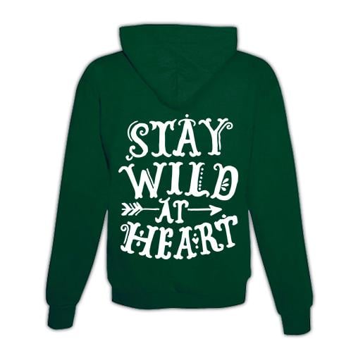 Hoodie mit Zipper Stay wild at heart Unisex