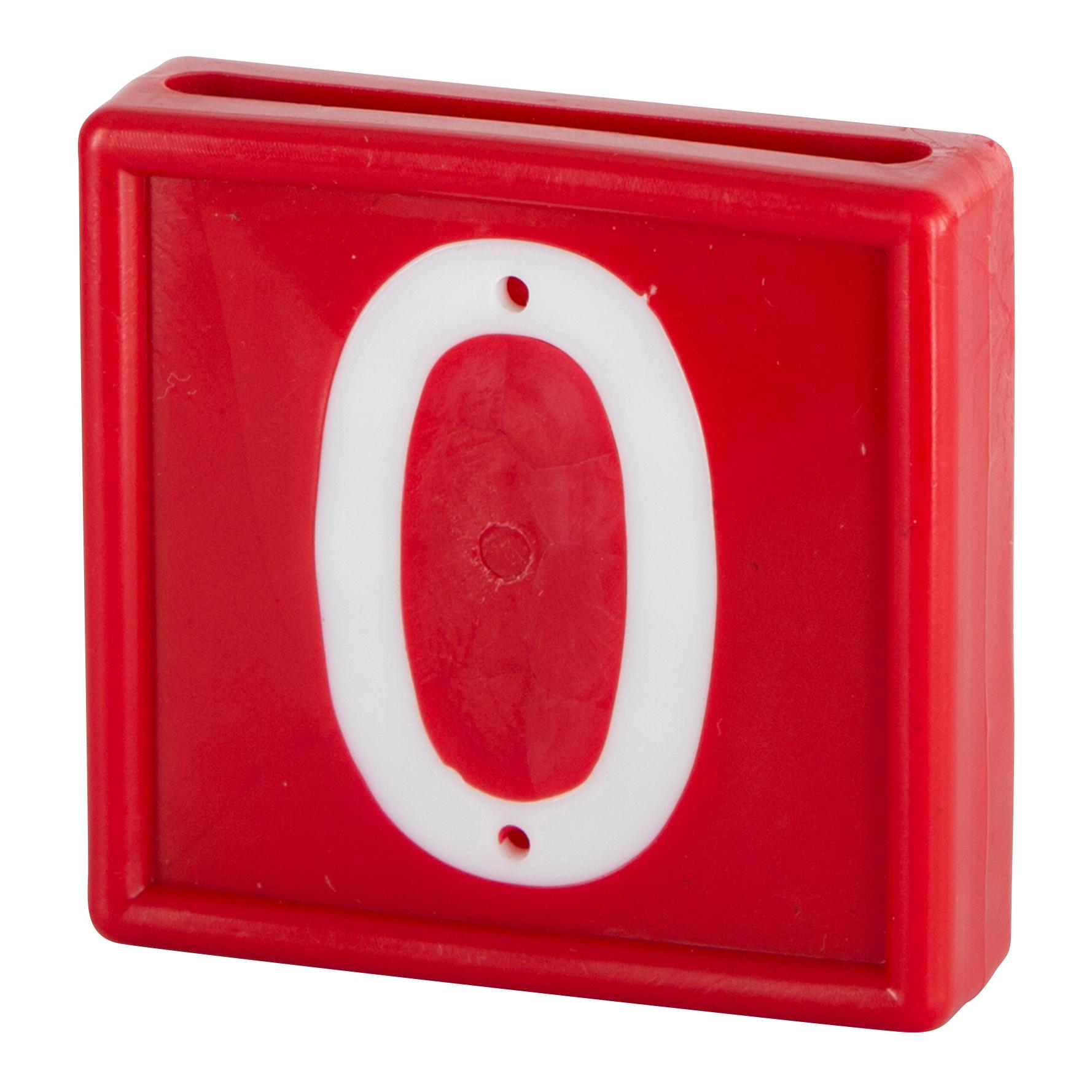 Nummernblock Standard einzeln - rot