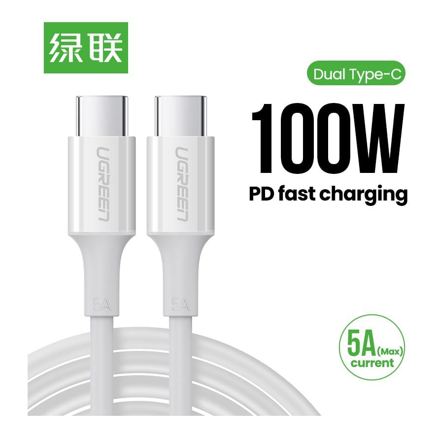 Image of Ugreen USB-C 2.0 zu USB-C 2.0 5A Datenkabel - Weiss bei Hauptner.ch