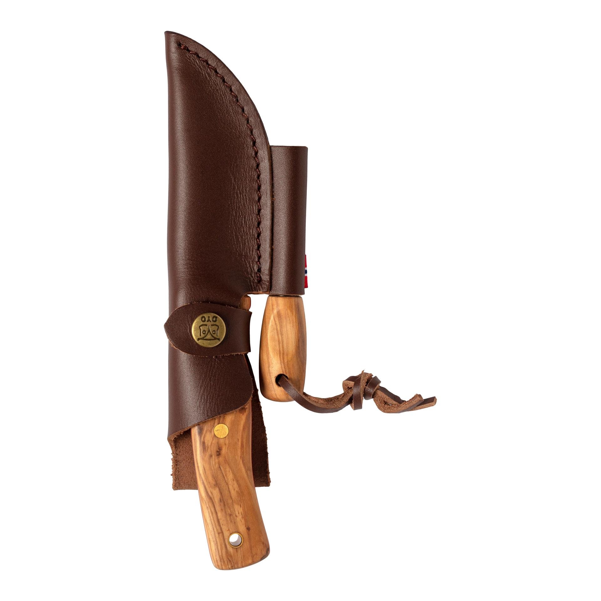 Øyo FEMUNDEN - Jagd/Outdoormesser mit Lederscheide (Full Tang) 