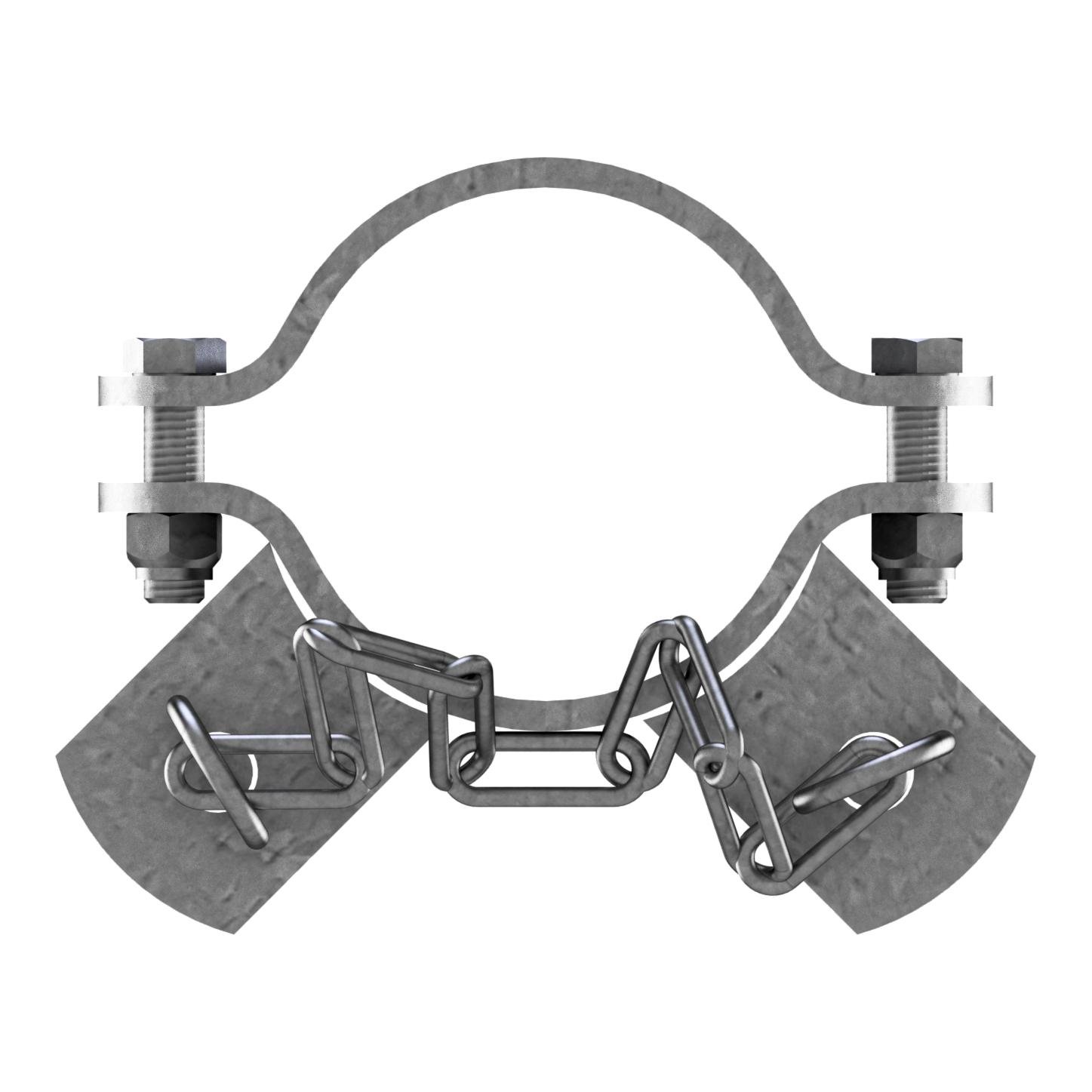 Collier de serrage double angulaire