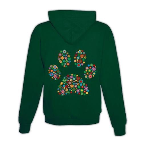 Image of Schwesternuhr Hoodie Pfote bunt Unisex - Grün - bei Hauptner.ch