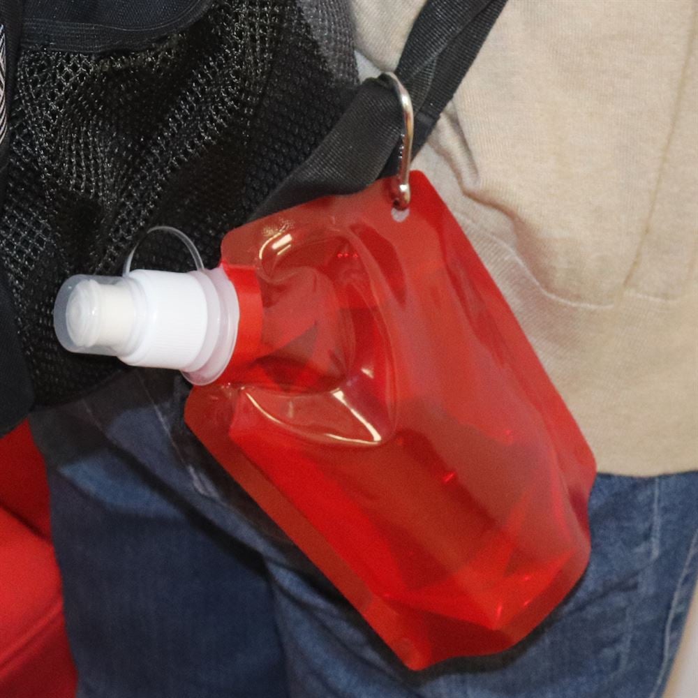 Single Spout Pouches mit Karabiner - rot