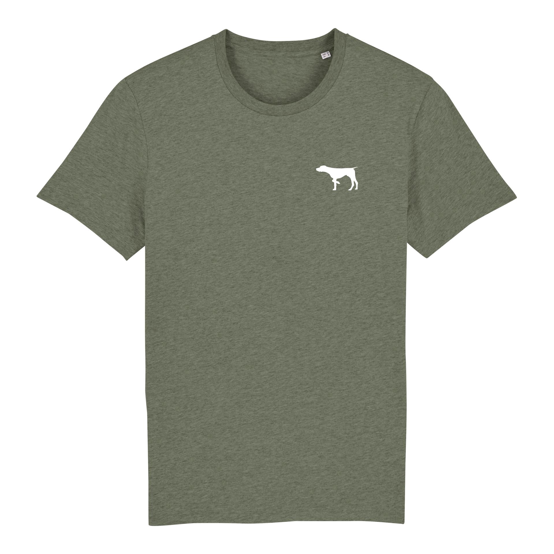 Image of Hauptner Jagd T-Shirt Deutsch Kurzhaar klein - Mid Heather Khaki - bei Hauptner.ch