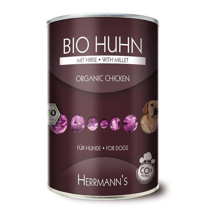Image of HERRMANN'S BIO Bio Huhn mit Hirse Nassfutter in Dose 800 g bei Hauptner.ch