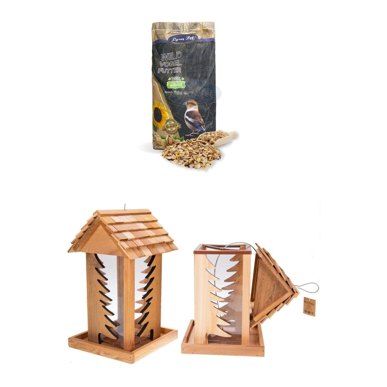 Vogelfutterhaus mit Fettfutter
