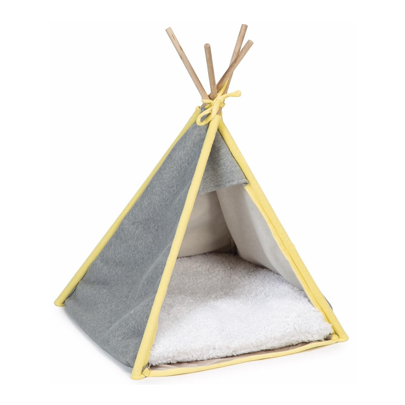 Tipi Zelt Aika grau/gelb