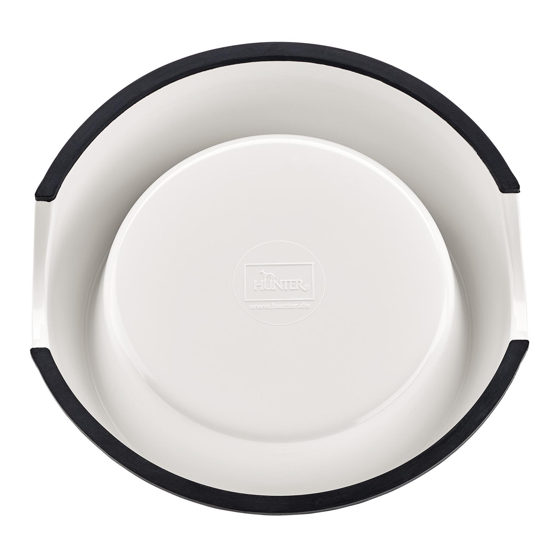 Melamin-Napf mit Edelstahl-Innennapf - weiss