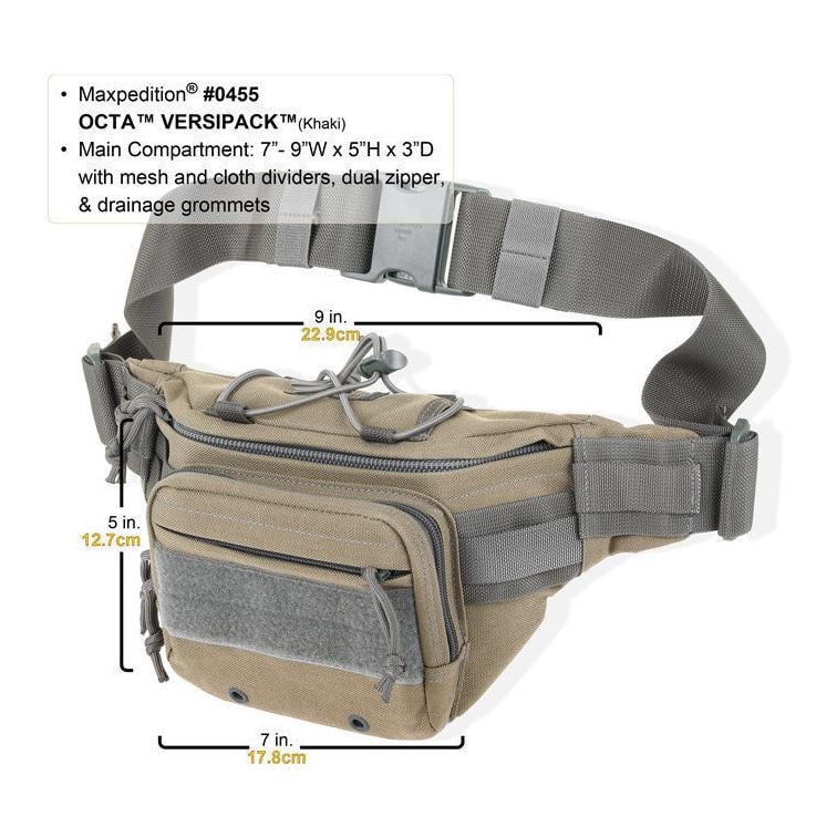 Bauchtasche Octa Versipack - Schwarz