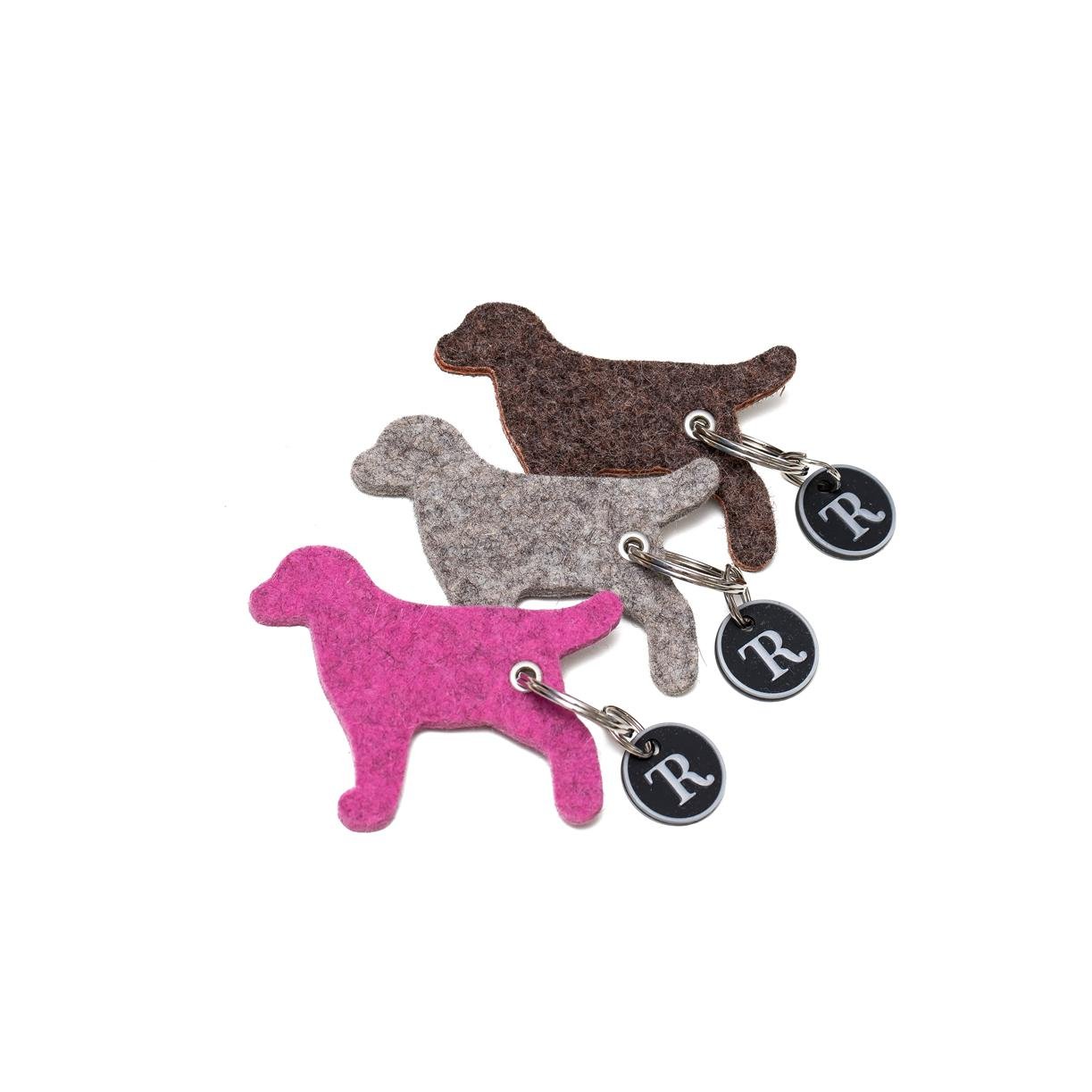 Porte-clés Filz chien - tricolore (brun)