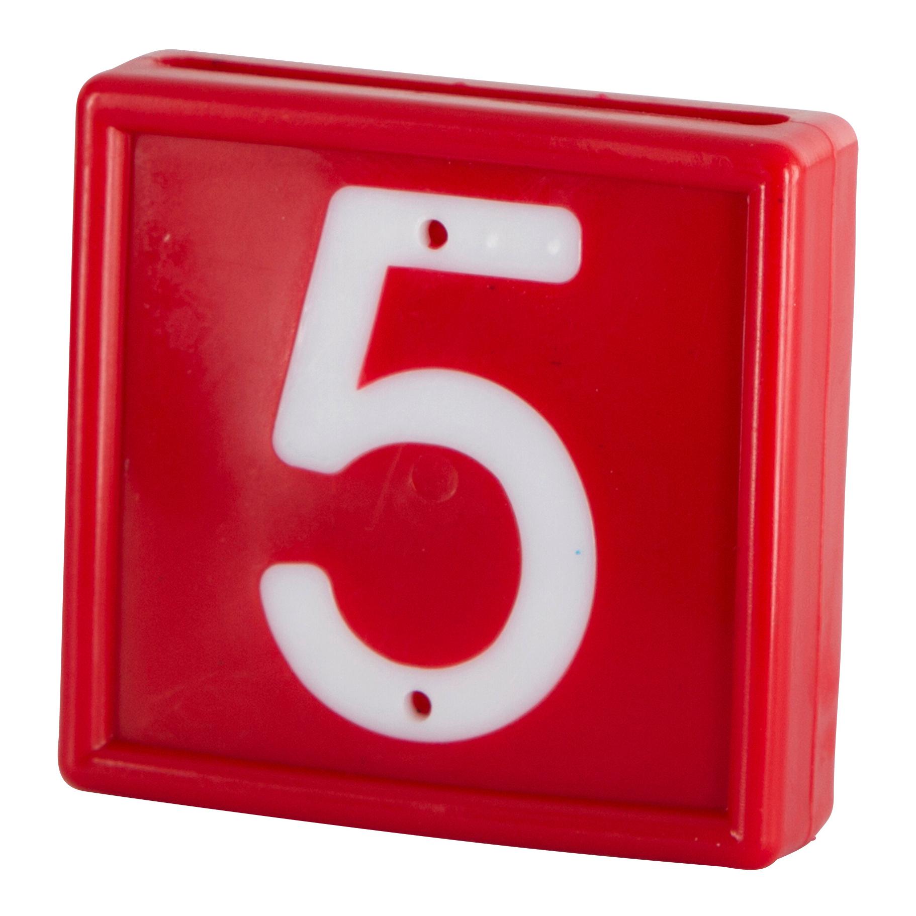 Nummernblock Standard einzeln - rot