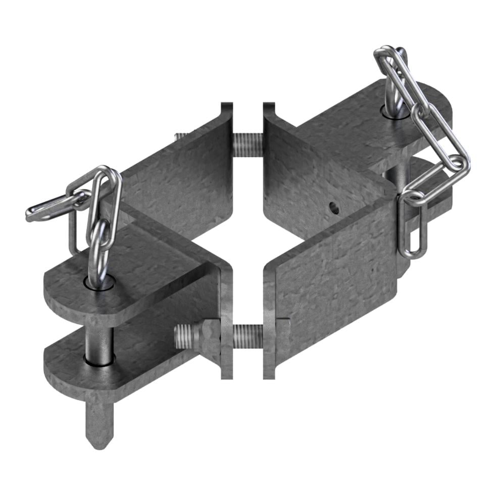 Collier de serrage, double pour poteaux carrés