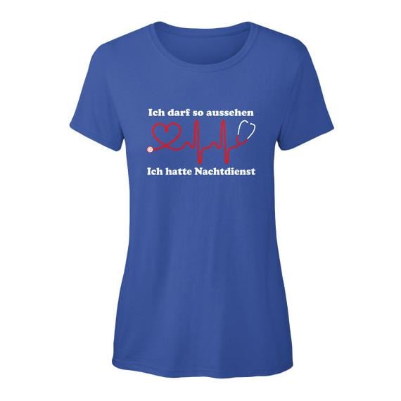Image of Schwesternuhr T-Shirt NACHTWACHE Unisex - Blau - bei Hauptner.ch