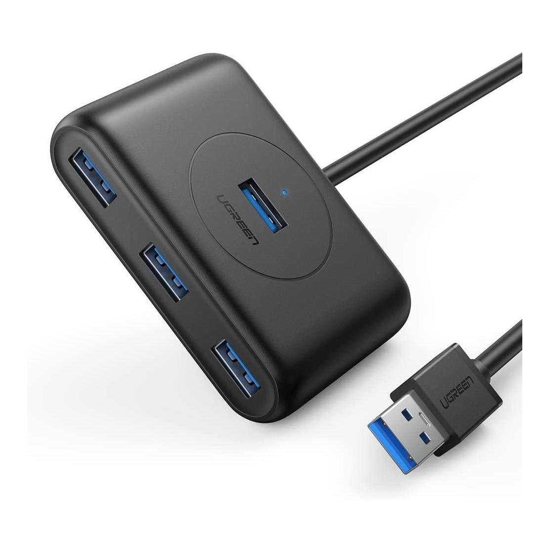 Image of Ugreen 4 in 1 USB-A 3.0 Data Hub - Schwarz bei Hauptner.ch