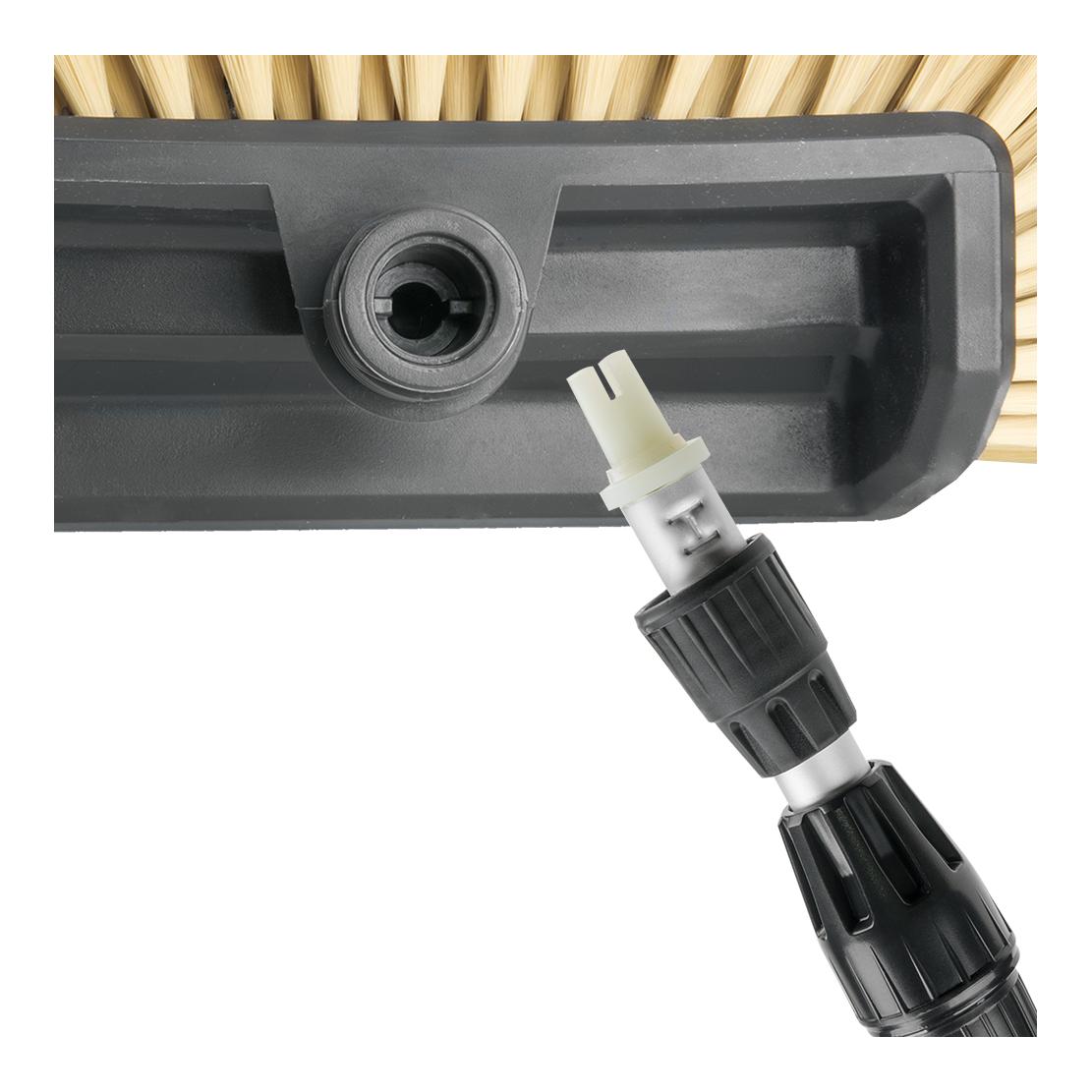 Bradas Brosse de lavage télescopique souple avec raclette et valve