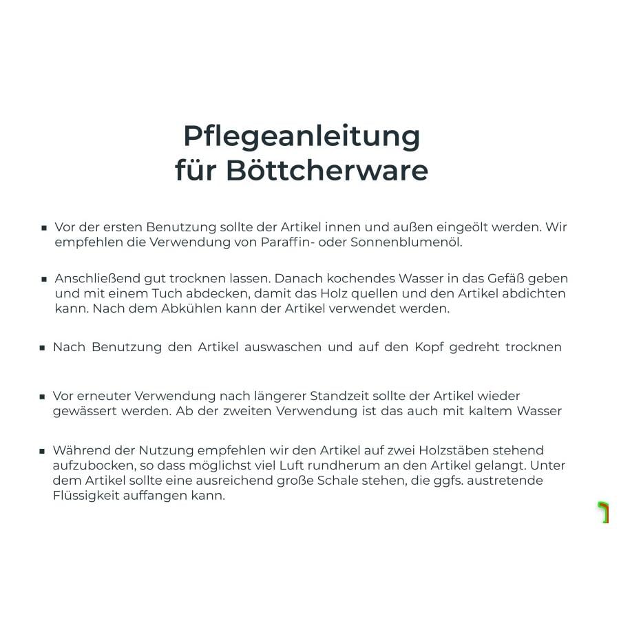 Bottich trichterförmig aus Holz