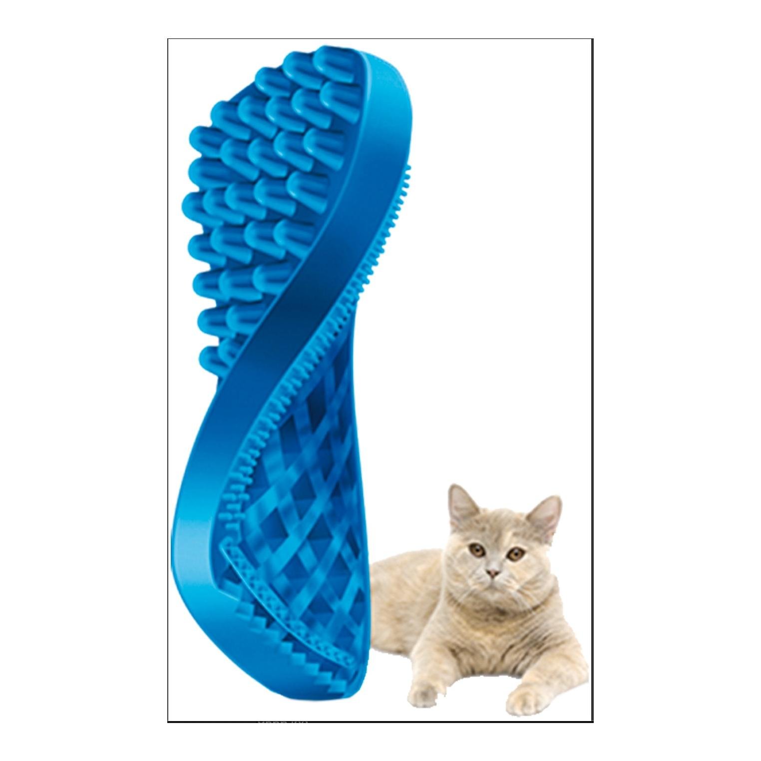Image of PET+ME Reinigungs- und Massagebürste für die Katze - Blau - bei Hauptner.ch